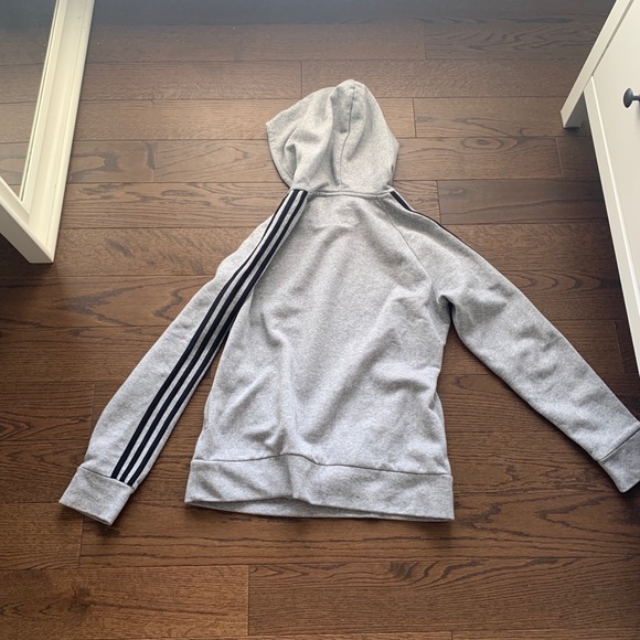 Adidas Hoodie Grey & Black Stripe - Picture 6 of 6